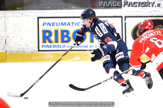 2019-11-16 Valpellice Bulldogs-Hockey Milano Bears 3067 Mattia Alario